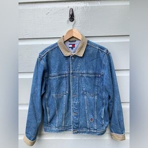 Vintage 90s Tommy Hilfiger Denim Trucker Jean denim Jacket sz Xl